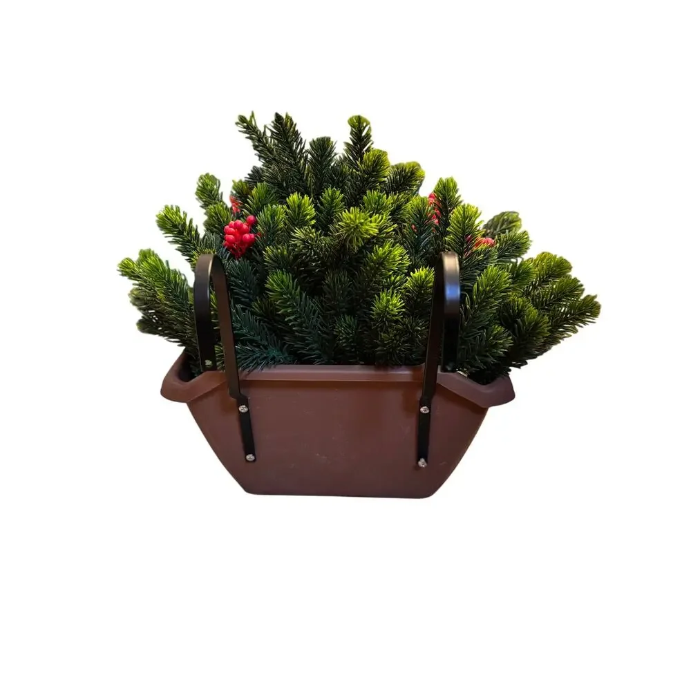 Outdoor Christmas Greenery Arrangement Window Box UV Resistant